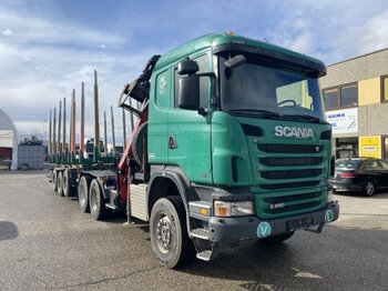 Cabeza tractora Scania 6X4X4 Holz Komplettzug, Kran Palfinger Epsilon: foto 1