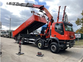 Camión volquete, Camión grúa Iveco Trakker 450 8x4 + KRAN Palfinger PK36002 E (6x) - KIPPER 6m75 -: foto 1