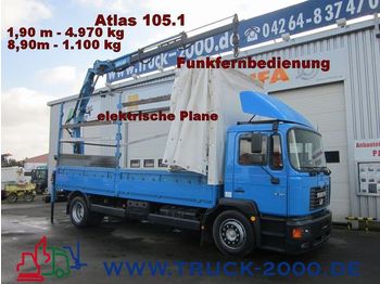 Camión caja abierta MAN 18.264 Atlas 105,1 + FB* 8,9m-1,1T elektr. Plane: foto 1