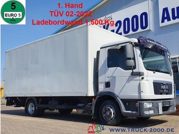 Camión caja cerrada MAN TGL 7.180 Alukoffer + LBW 1.5t. TÜV 2022 1.Hand: foto 1