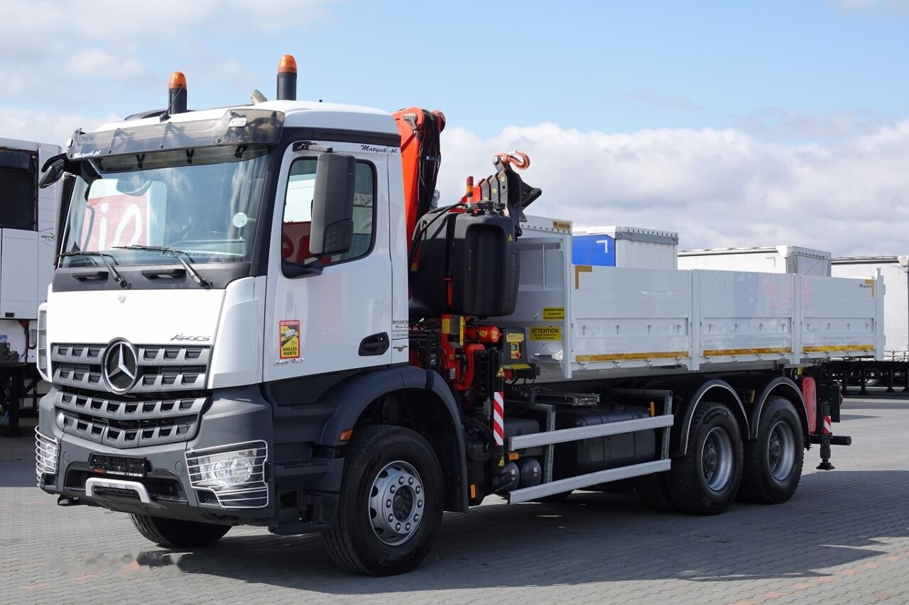 Camión volquete, Camión grúa Mercedes-Benz AROCS 2640 / 6x4 / WYWROTKA - 6.2 m + HDS FASSI F215 / EURO 6 /: foto 7