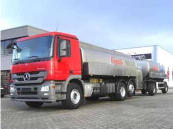 Camión cisterna para transporte de leche Mercedes-Benz Actros 2536 L 6X2/ Milchtank /Euro 5: foto 1