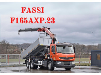 Camión volquete, Camión grúa Renault Premium 370 *FASSI F165AXP.23 + FUNK/ 6x4 * TOP: foto 1