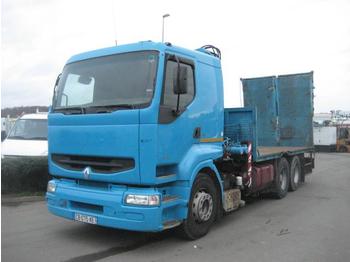Camión caja abierta para transporte de equipos pesados Renault Premium 400: foto 1