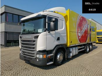 Camión transporte de bebidas Scania G 410 / Retarder / Lenkachse / Ladebordwand: foto 1
