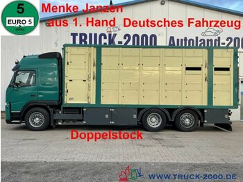 Camión transporte de ganado Volvo FM 420 Menke-Janzen Doppelstock Viehtransporter: foto 1