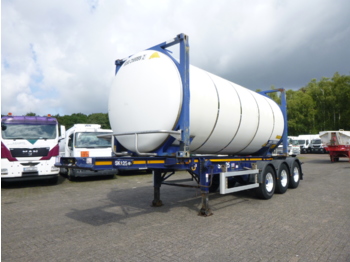 Contenedor cisterna, Semirremolque para transporte de alimentos Dennison 3-axle container trailer + beer tank container 20 ft / 25.2 m3: foto 1