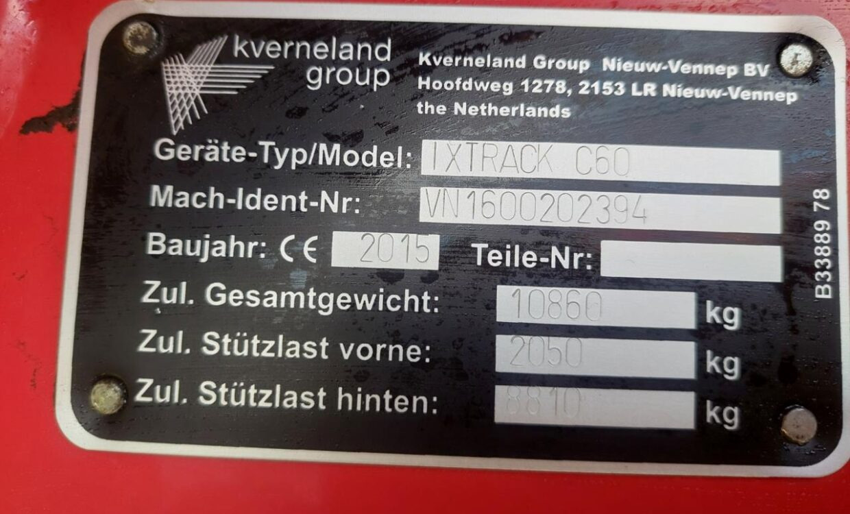 Pulverizador arrastrado Kverneland IXtrack C60 - 36m: foto 15