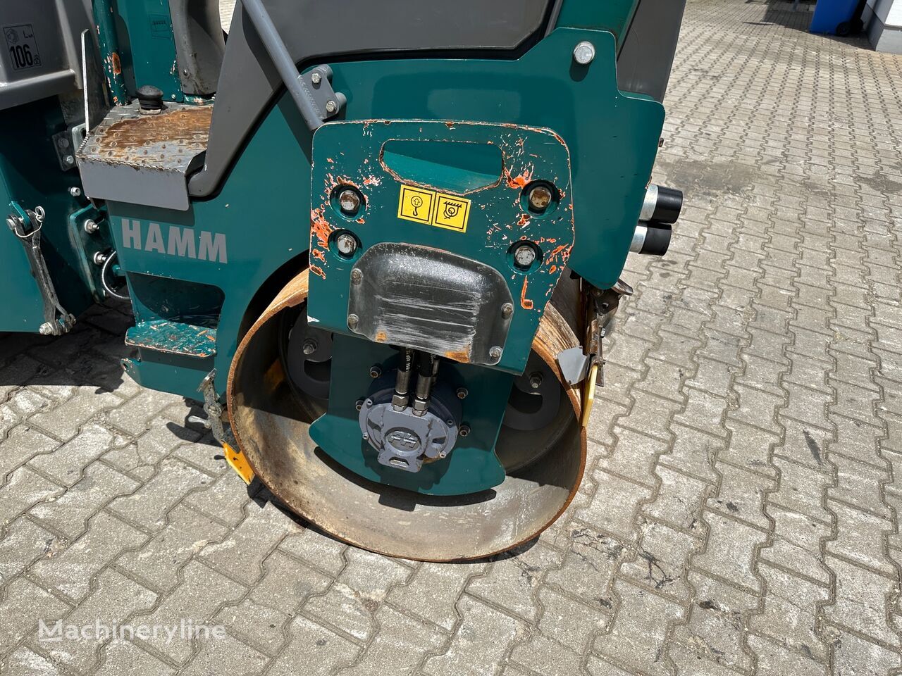 Mini compactadora Hamm HD12 VV Tandemwalze Dach Kantenschneiderad: foto 7