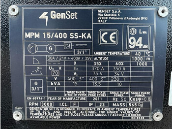 Generador industriale Kubota GenSet MPM 15/400 SS-KA 15 kVA 400 Amp Silent Las generatorset: foto 4