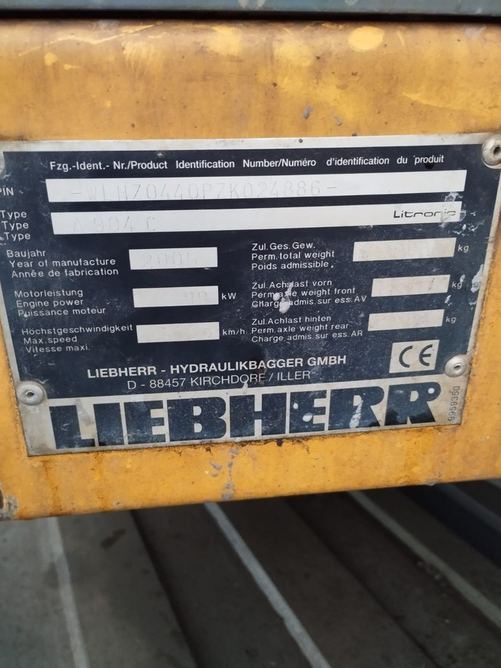Manipulador de materiales LIEBHERR A904C-2005: foto 3