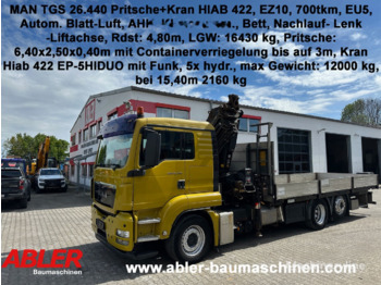 Autogrúa MAN TGS 26.440 Pritsche+Kran Hiab 422 Containerverriegelung Klima: foto 1