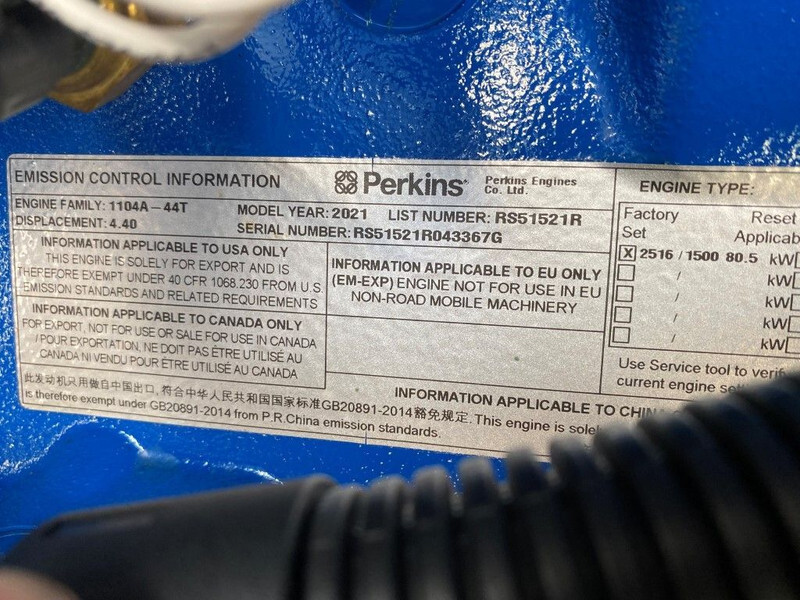 Generador industriale nuevo Perkins 1104A-44T FG Wilson 88 kVA Supersilent generatorset New !: foto 12