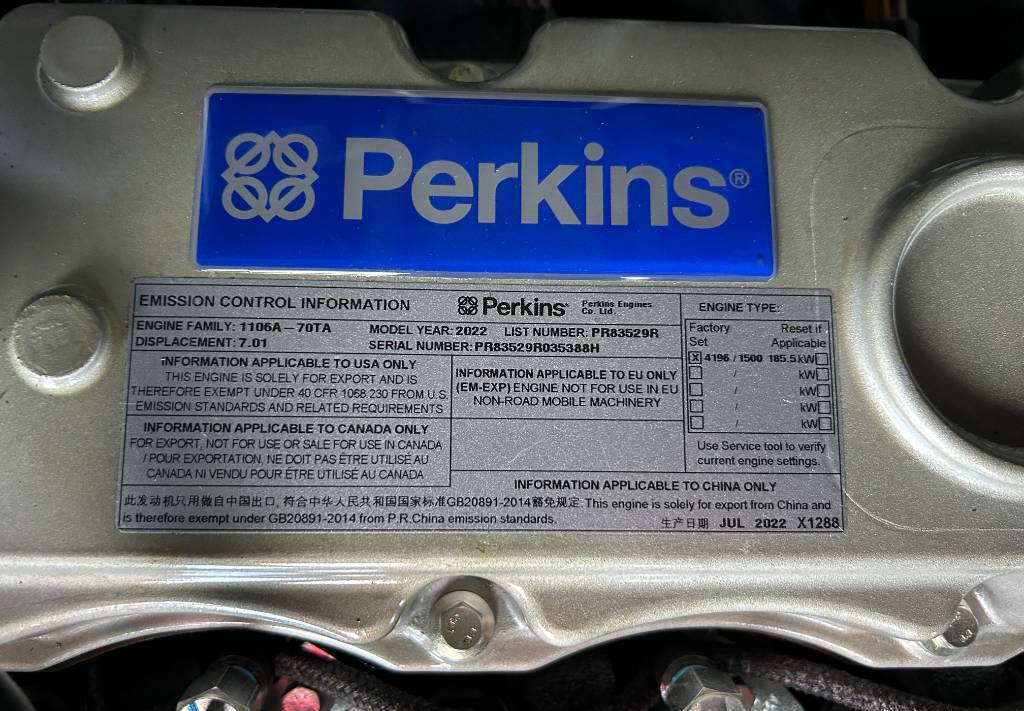 Generador industriale Perkins 1106A-70TAG3 - 200 kVA Generator - DPX-19808.1: foto 15
