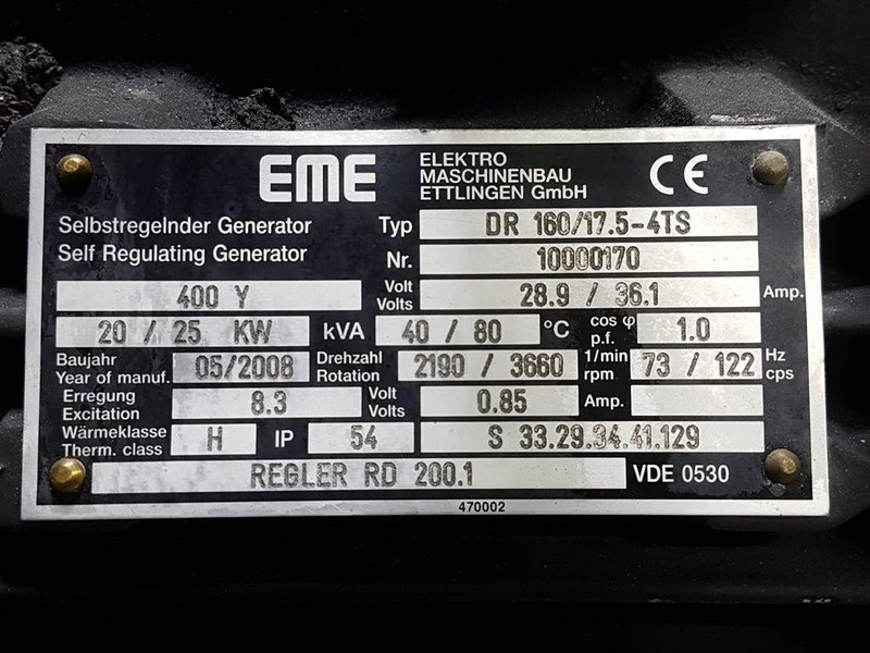 Generador industriale Vögele VISION 5100-2/5103-2-EME DR160/17.5-4TS-Generator: foto 4