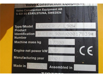 Cargadora de ruedas Volvo L 90 H Årg 9.2021, CDC, BSS, DK-Maskine med fuld V: foto 2