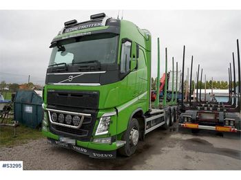 Remolque forestal VOLVO FH16 540 8x4 Timber Truck with Crane and Trailer: foto 1