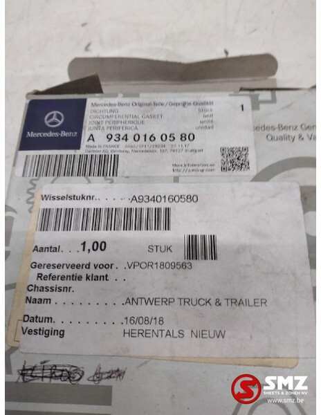 Motor y piezas para Camión Mercedes-Benz Occ gasket Mercedes A9340160580: foto 3