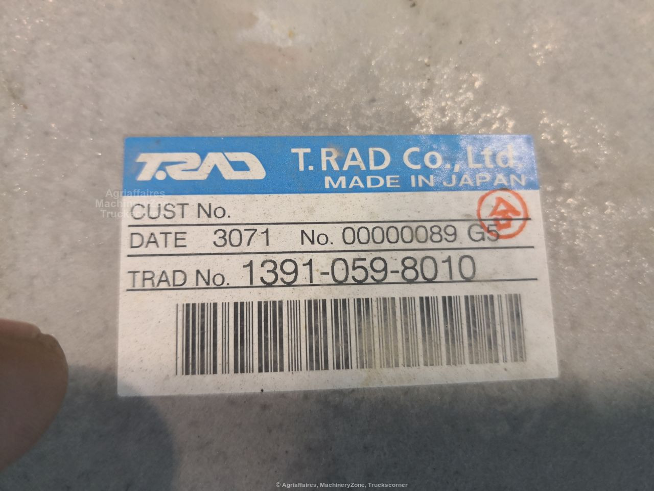 Radiador para Excavadora nuevo RADIATORE CASE  CX245D 13910598010: foto 4