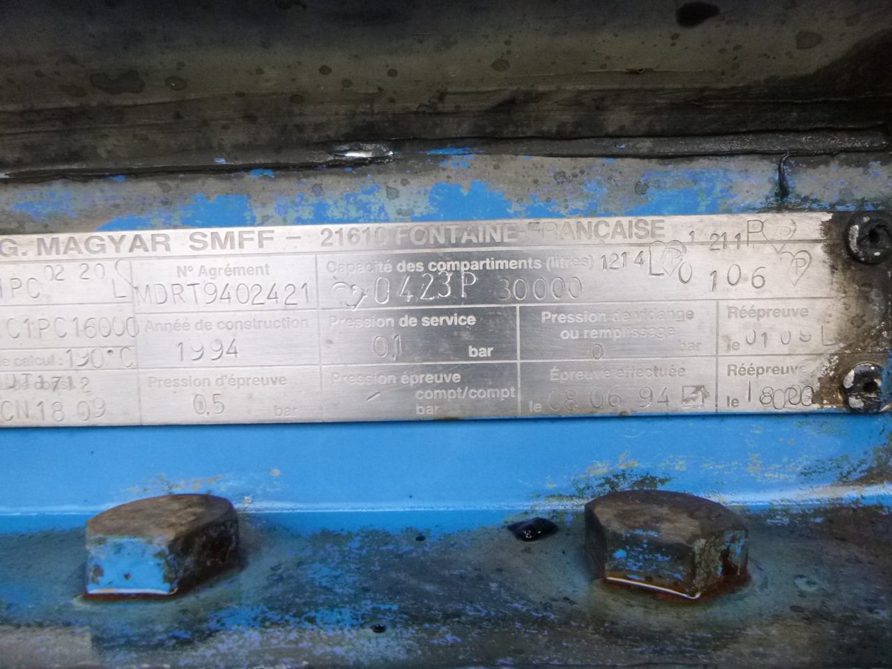 Semirremolque cisterna para transporte de betún Magyar Bitumen tank inox 30 m3 / 1 comp / ADR 26/04/2024: foto 12
