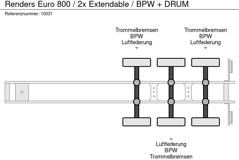 Semirremolque portacontenedore/ Intercambiable Renders Euro 800 / 2x Extendable / BPW + DRUM: foto 10
