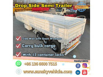 SUNSKY Drop deck semi trailer - Semirremolque plataforma/ Caja abierta: foto 1