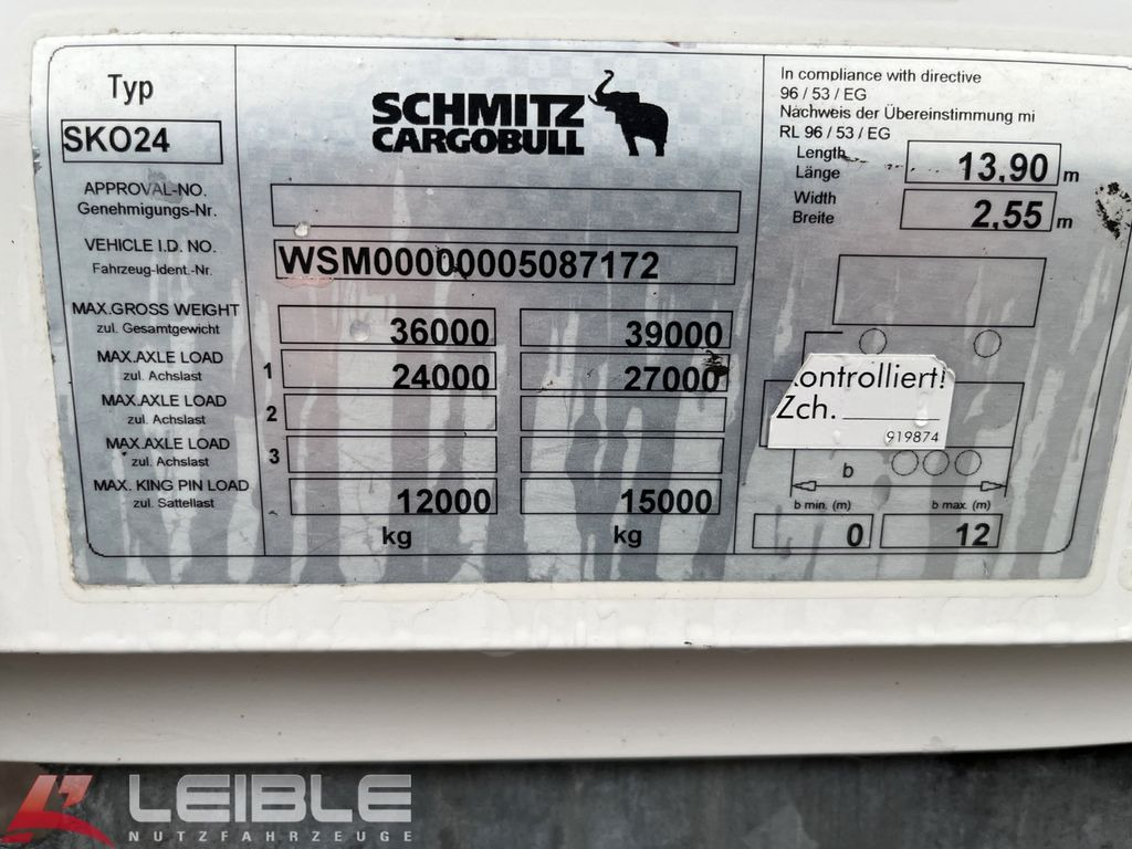 Semirremolque caja cerrada Schmitz Cargobull SKO24*Doppelstock*Rolltor*Heckstützen*: foto 15
