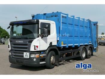 Camión de basura Scania R320DB 4MNA 6x2, Zöller Medium XL, Klima, Euro 5