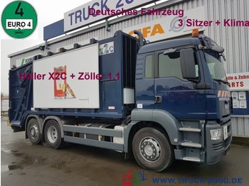 Camión de basura para transporte de basura MAN TGS 26.320 Haller X2 + Zöller 1.1 Deutscher LKW: foto 1