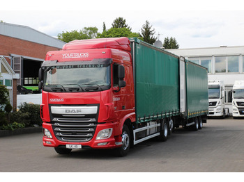 Camión lona Daf XF 460 E6 Jumbo Zug Retarder Hubdach 120m³: foto 1