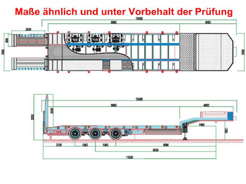 Semirremolque góndola rebajadas para transporte de equipos pesados GVN Trailer 329 GVN Trailer 329, Liftachse, Verbr. auf 3m, hydr. Rampen: foto 4 Semirremolque góndola rebajadas para transporte de equipos pesados GVN Trailer 329 GVN Trailer 329, Liftachse, Verbr. auf 3m, hydr. Rampen: foto 4