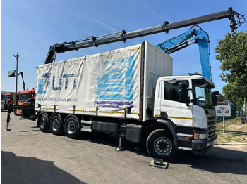 Camión lona, Camión grúa Scania P410 8x4 TRIDEM PRITSCHE PLANE + KRAN HIAB 244 EP-4 HIDUO - RETARDER - LIFT + STEERING AXLE - *327.000km* - RADIO: foto 2 Camión lona, Camión grúa Scania P410 8x4 TRIDEM PRITSCHE PLANE + KRAN HIAB 244 EP-4 HIDUO - RETARDER - LIFT + STEERING AXLE - *327.000km* - RADIO: foto 2