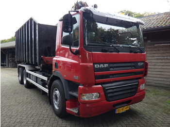 Camión con equipo de cable DAF CF 85 410 Euro 5 / Manual / Blad-Lucht / Boogie - Liftas / HTS Kabel / 9 T vooras / Palfinger G 100 L Crane: foto 2