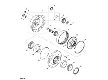 Caja de cambios y piezas JOHN DEERE