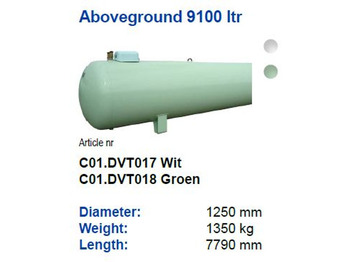 Depósito de combustible para Camión nuevo De Visser Propaan/Butaan LPG tank 9100 L gastank Propaan/Butaan LPG tank 9100 L (4,55 ton) Gastank Ø 1250 including tank fittings ID 11.10 L: 7790mm, 1350kg option of heating spiral: foto 4