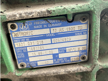 Caja de cambios para Camión DAF DAF CF85 12AS1930 TD 1681765   DAF CF 85: foto 3