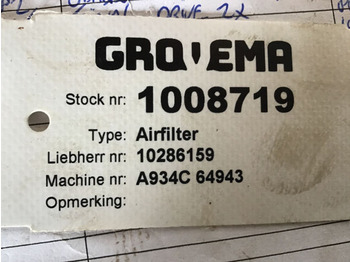 Filtro de aire LIEBHERR