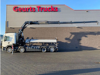 Camión multibasculante, Camión grúa Scania G500 NGS 8X2 MET 3 ZIJDIGE KABELSYSTEEM + HIAB 3: foto 4