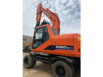 Excavadora de cadenas Wheel digging excavator Used DOOSAN150W DH150W DH150W-7 / second-hand KOREA engine DOOSAN DH 150 150W-7 DOOSAN150: foto 4