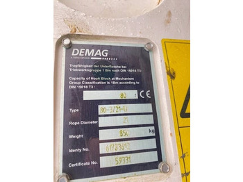 Grúa para camión para Maquinaria de construcción Terex Demag 80t hook block 3-sheaves, 21mm: foto 5 Grúa para camión para Maquinaria de construcción Terex Demag 80t hook block 3-sheaves, 21mm: foto 5