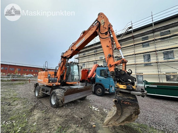Excavadora de ruedas Doosan DX 140 W med vagn och redskap: foto 2