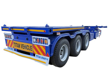 Semirremolque chasis para transporte de contenedores nuevo TITAN Sales Promotion 40 feet Container Trailer for Sale In Mexico: foto 4