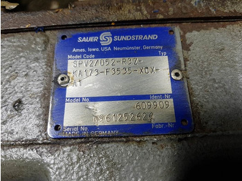 Hidráulica Sauer Sundstrand SPV2/052-R3Z-KA173 - Drive pump: foto 5 Hidráulica Sauer Sundstrand SPV2/052-R3Z-KA173 - Drive pump: foto 5