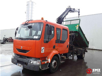 Camión volquete, Camión grúa Renault Midlum 210 Hiab 102 manual pump: foto 3
