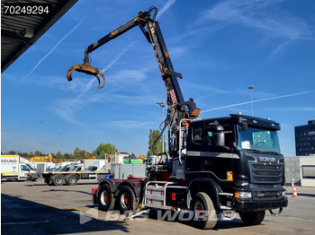 Camión forestal, Camión grúa Scania R580 6X4 Holz Kran Diebolt D28 Full-Steel: foto 3