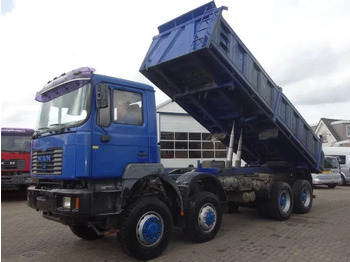 Camión volquete MAN 35.414 8x8 meiller kipper manual diesel pomp: foto 2