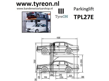 Equipo de taller TPL27E-4 car parking lift - electric release of safety locks - no air pressure required - 5 columns - 8 cars: foto 2 Equipo de taller TPL27E-4 car parking lift - electric release of safety locks - no air pressure required - 5 columns - 8 cars: foto 2