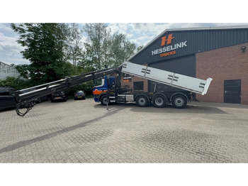 Camión volquete, Camión grúa DAF CF 85.360 8X2 3 Zijdige kipper HIAB 16 t/m kraan AHK Top condition: foto 3