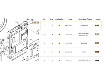 Sistema de refrigeración CASE