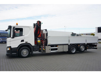 Camión caja abierta, Camión grúa Scania P 410 / 6 X 2 / SKRZYNIOWY + HDS / PALFINGER PK 24 001 / OŚ SKRĘ: foto 3 Camión caja abierta, Camión grúa Scania P 410 / 6 X 2 / SKRZYNIOWY + HDS / PALFINGER PK 24 001 / OŚ SKRĘ: foto 3